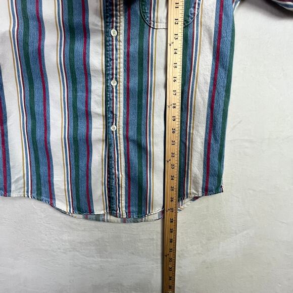 Bon Homme Vintage Striped Button Up Size L (16-18) Boys Made In USA 90s - Picture 8 of 11